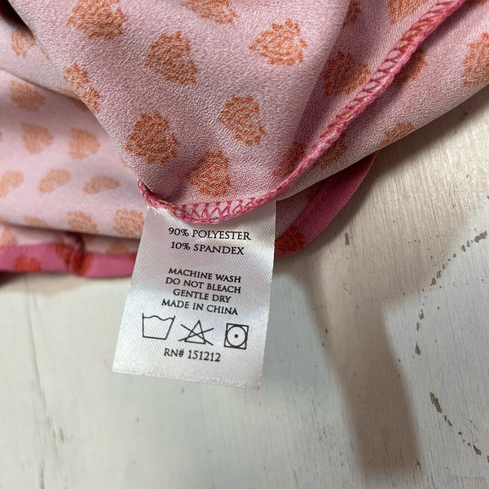 Michelle McDowell Smocked Flutter-Sleeve Pink Blouse Medium - Picture 9 of 9